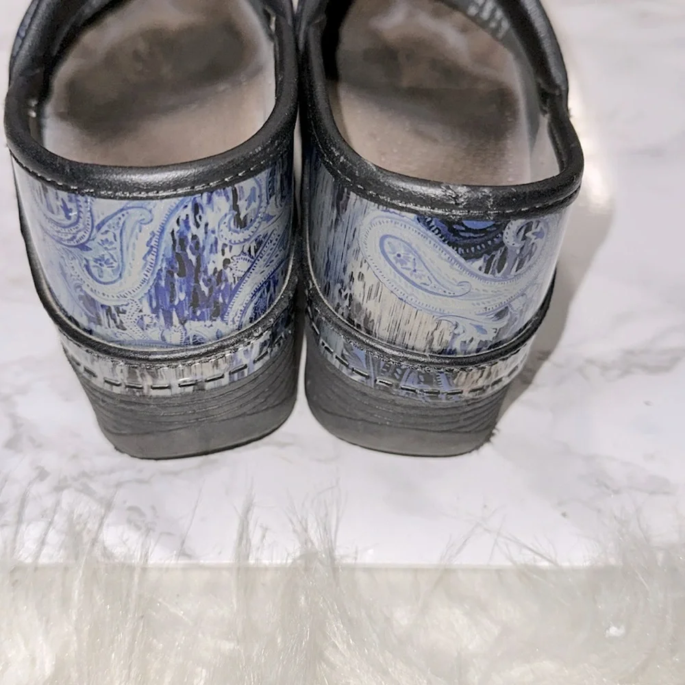 Dansko Blue Artistic Mules - Picture 6 of 11